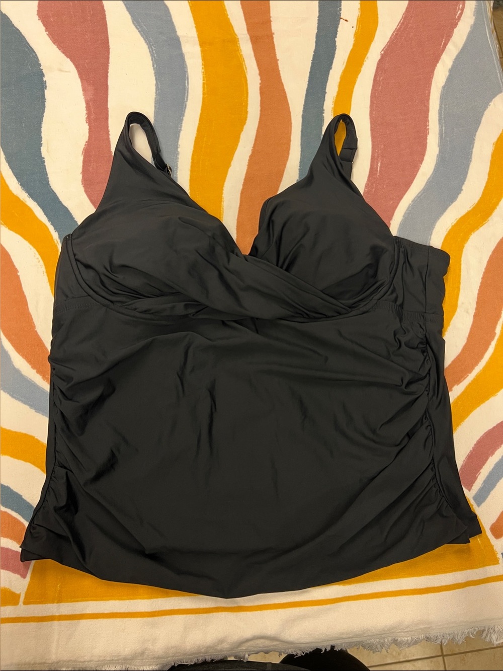 Black Swim Tankini Top